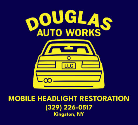 Before and after headlight restoration